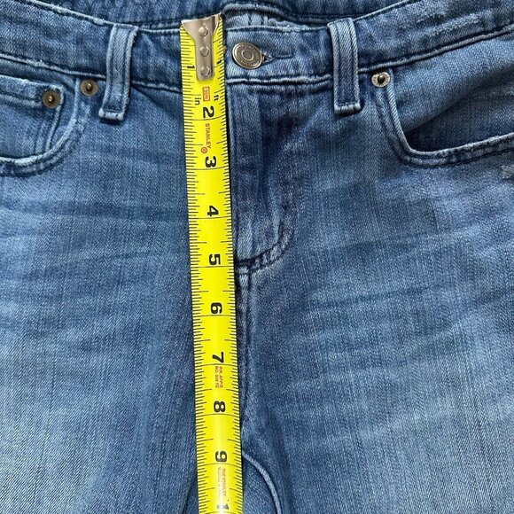 Vineyard Vines Jeans Women’s 4 Cropped Distressed Raw Hem Medium Blue Some Wear - Picture 11 of 16